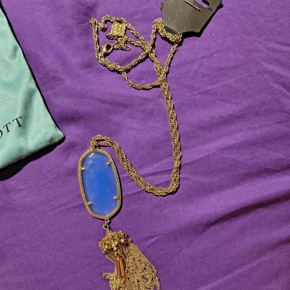 Kendra Scott Blue and Gold Necklace